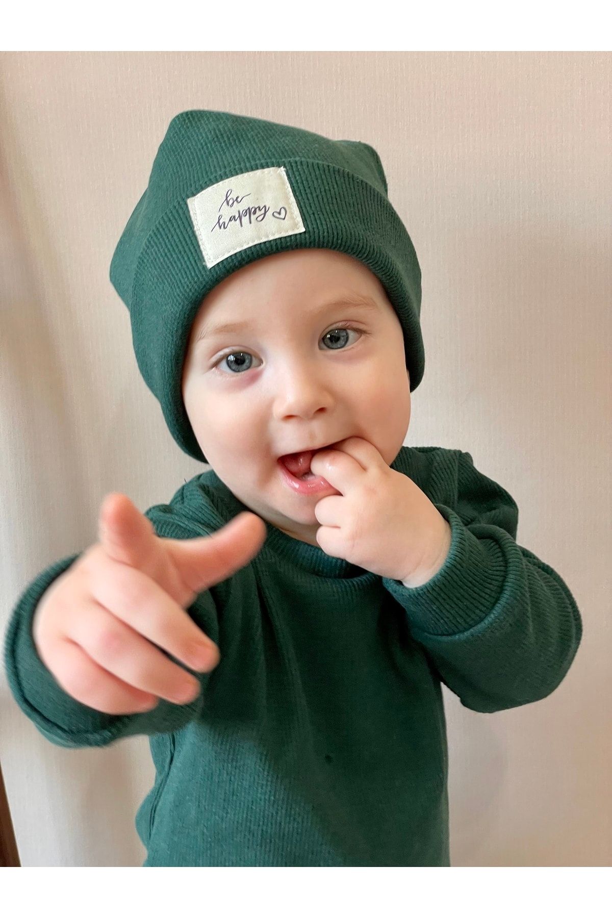 Pamuk Bereli 3lü Takım Bebek Ve Çocuk Nefti Yeşil