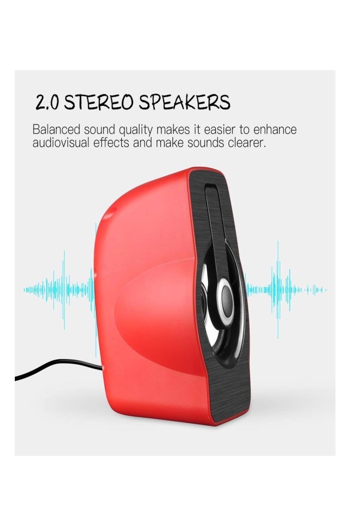 Usb Hoparlör Ft-185 2.0 Speaker Ekstra Bass Hoparlör Ses Sistemi 1+1 2