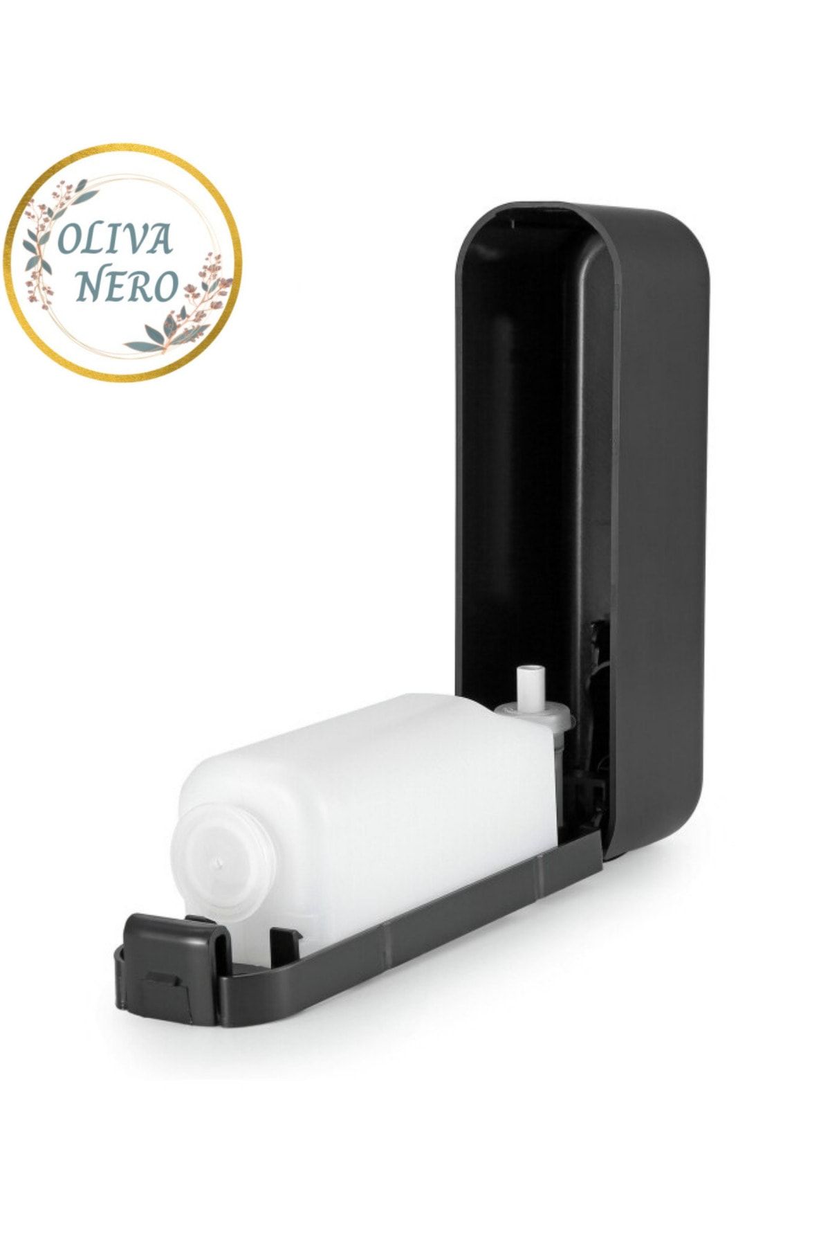 Oliva Nero-Dozator de șampon pentru baie Suport dozator de săpun lichid Cap de săpun montat pe perete 350 Cl 4