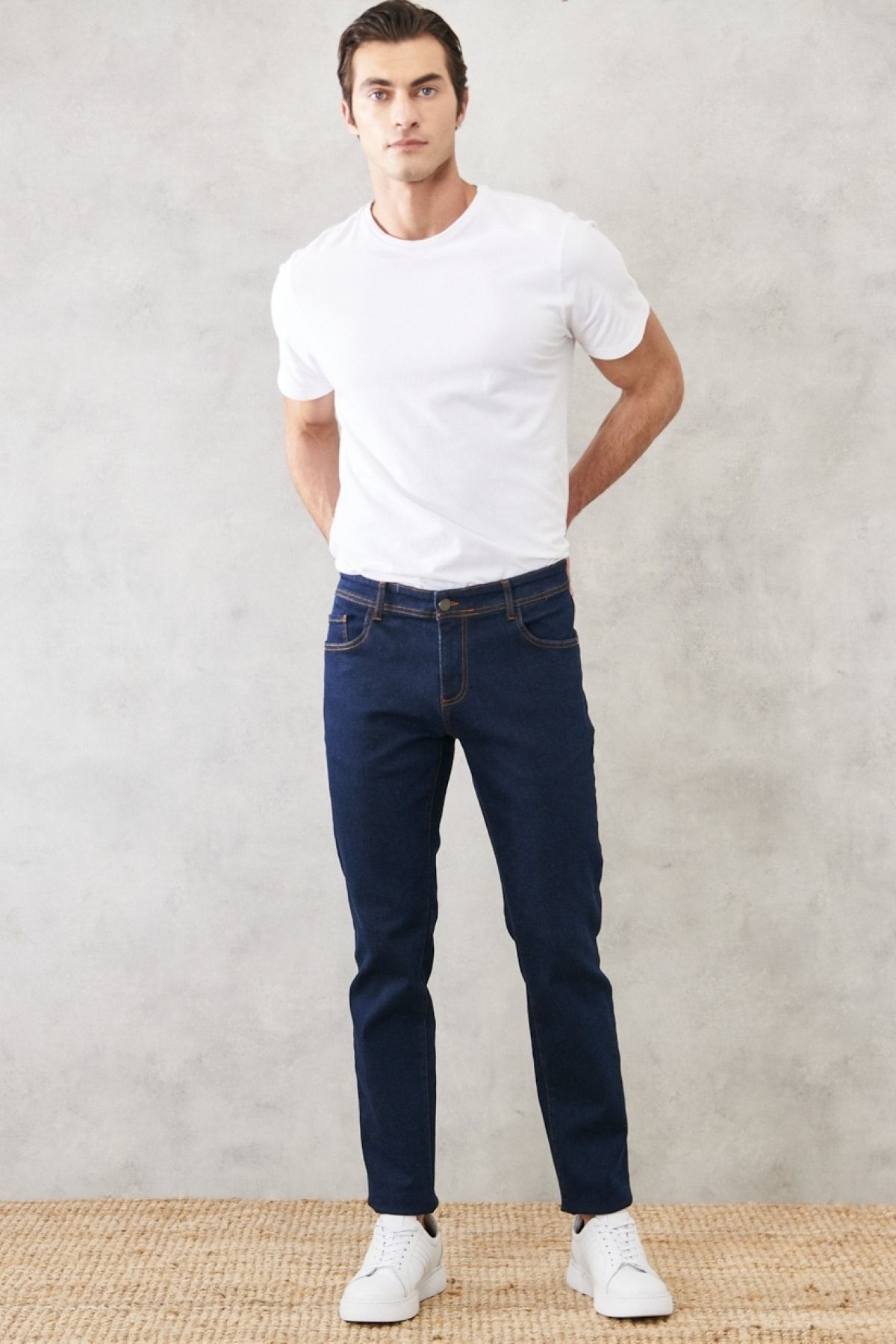 AC&Co / Altınyıldız Classics Jeans Dunkelblau Slim Fast ausverkauft