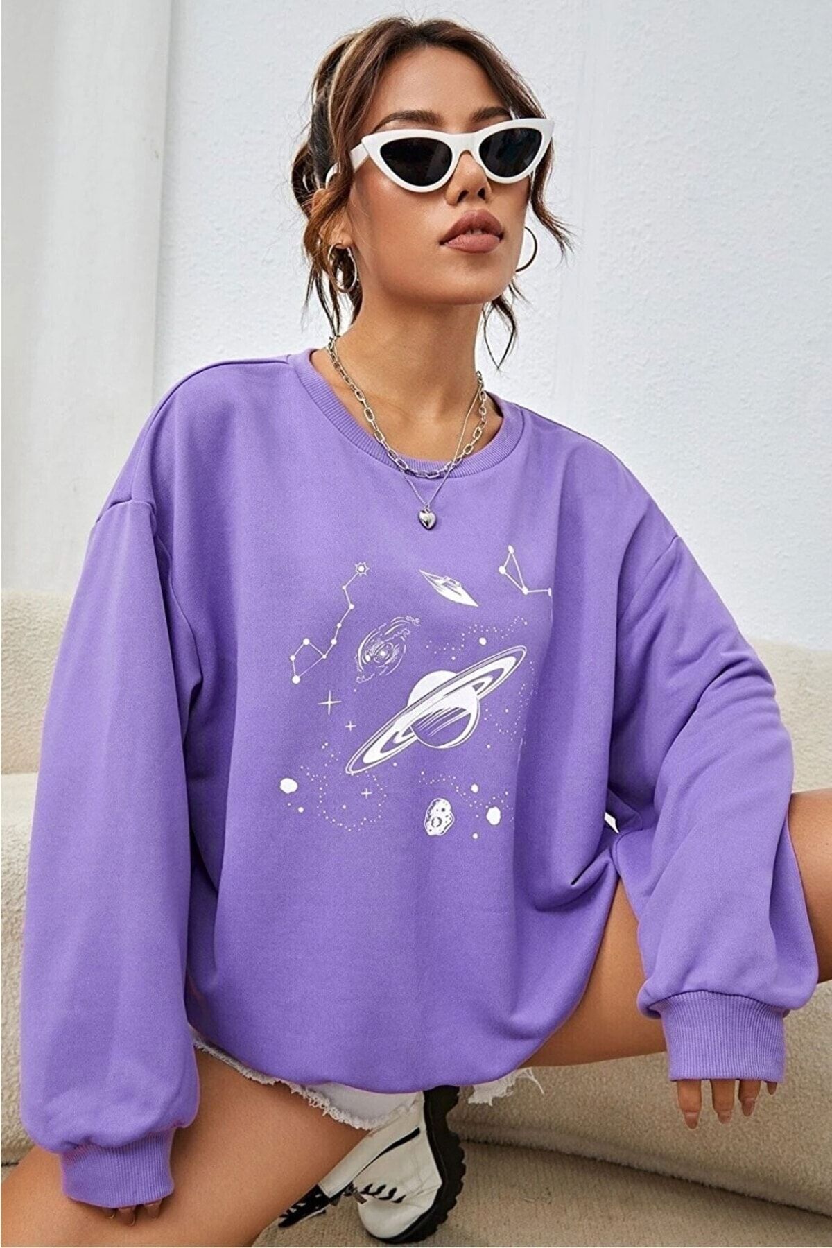 Womens lilac sweatshirt on sale