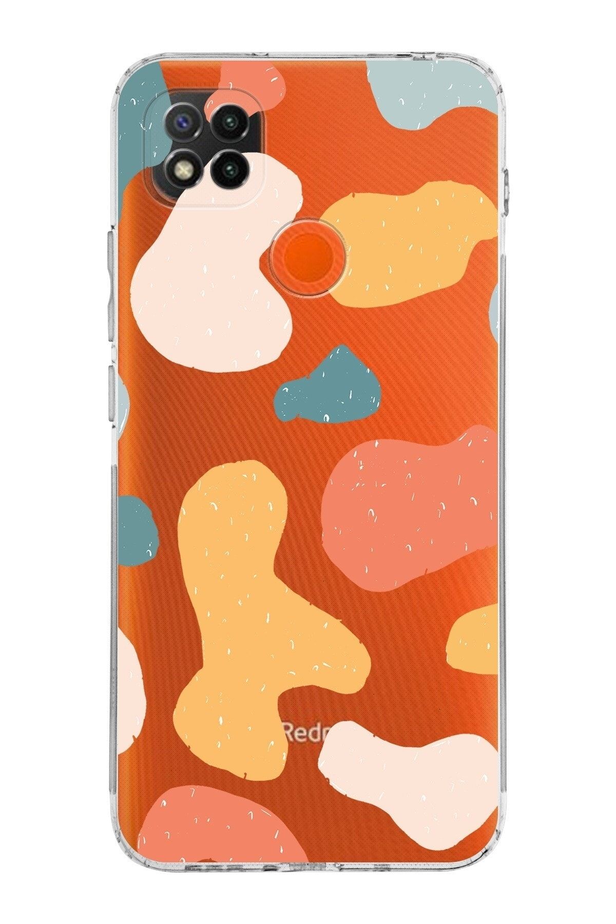 Xiaomi Redmi 10a Kamera Korumalı Kapak Grunge Tasarımlı Şeffaf Kılıf
