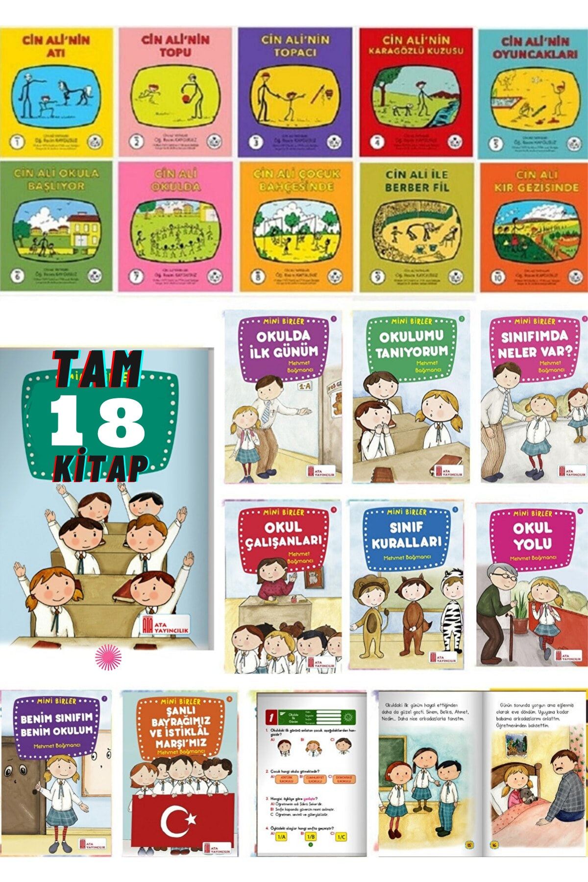 Ata Publishing Cin Ali Story Set 10 книг Красочные истории Набор из 10 историй 42364PO1