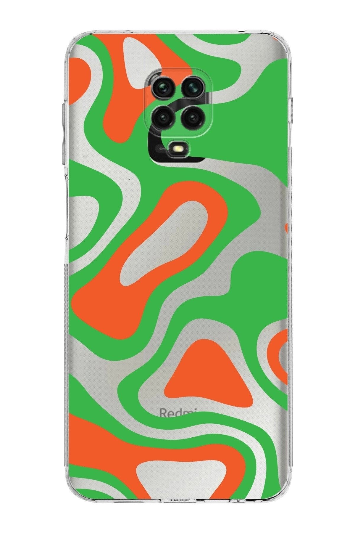 Xiaomi Redmi Note 9s Kamera Korumalı Kapak Renkli Desen Tasarımlı Şeffaf Kılıf