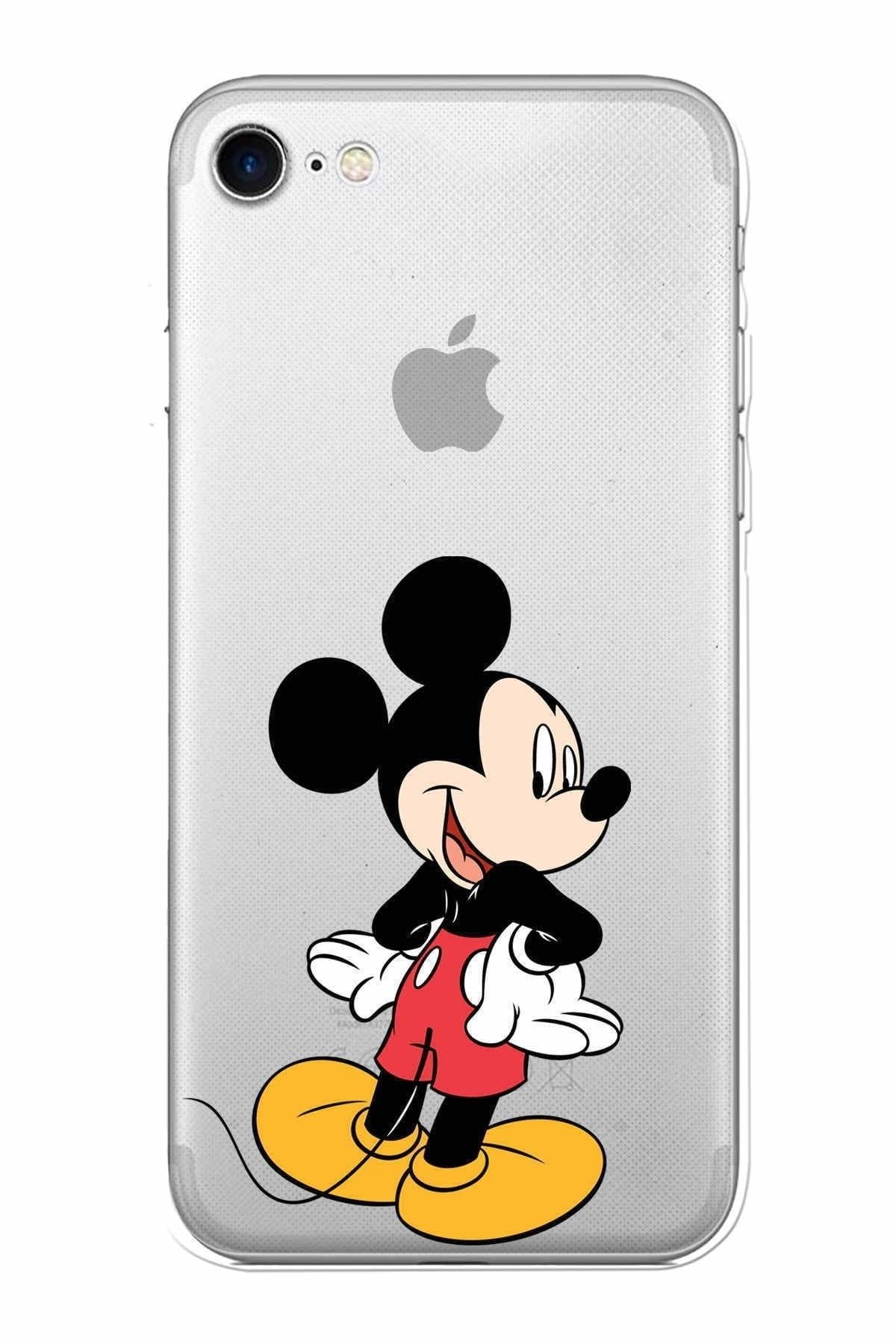 Apple Iphone Se 2020 Uyumlu Kamera Korumalı Kapak Mickey Mouse Tasarımlışeffaf Kılıf