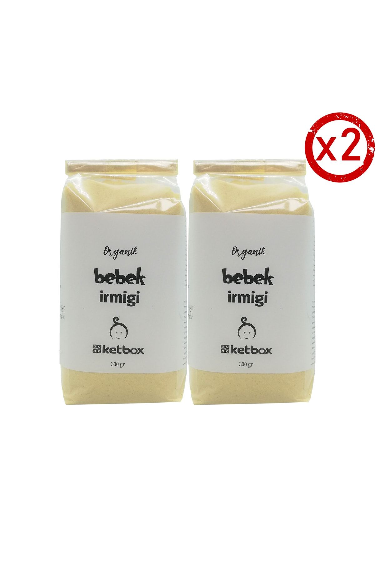 ketbox Organik Doğal Bebek Irmiği - 600gr (300gr * 2 Paket)