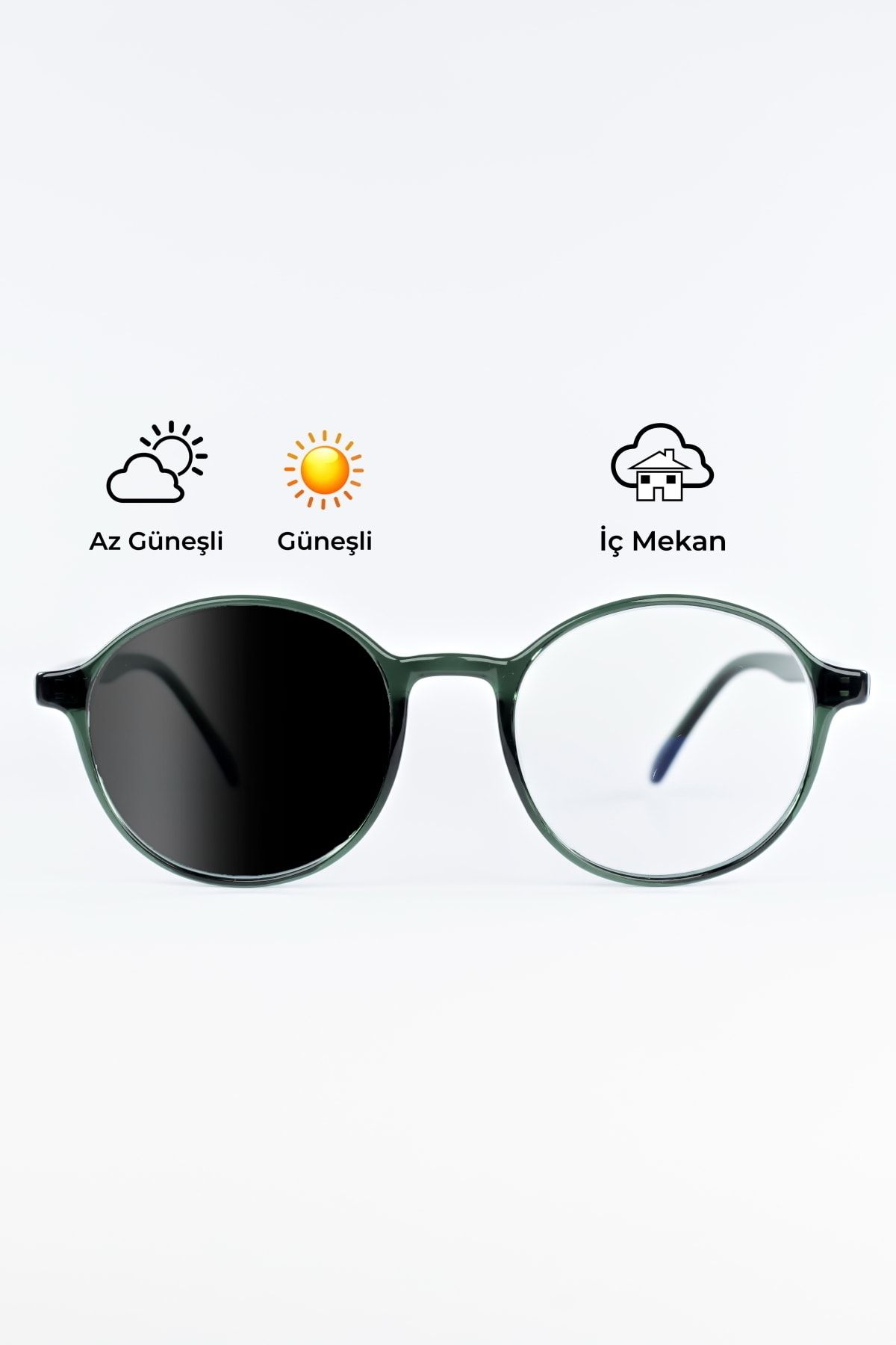 Green round glasses hotsell