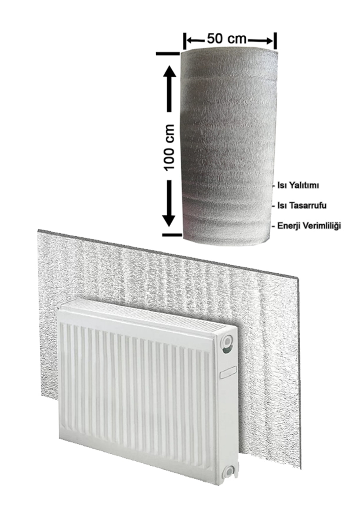 Ankaflex 5 Adet Petek Arkası Izolasyon Kalorifer Radyatör Arkası Folyolu Plaka Isı Yalıtım Levhası