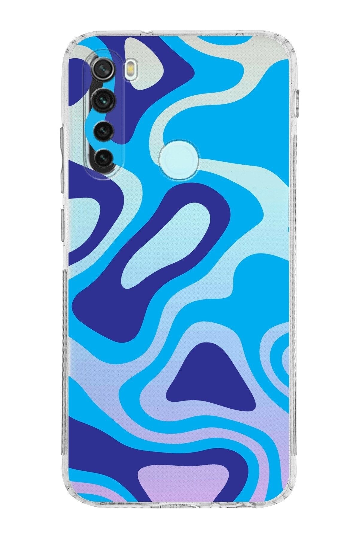 Xiaomi Redmi Note 8 Kamera Korumalı Kapak Renkli Desen Tasarımlı Şeffaf Kılıf