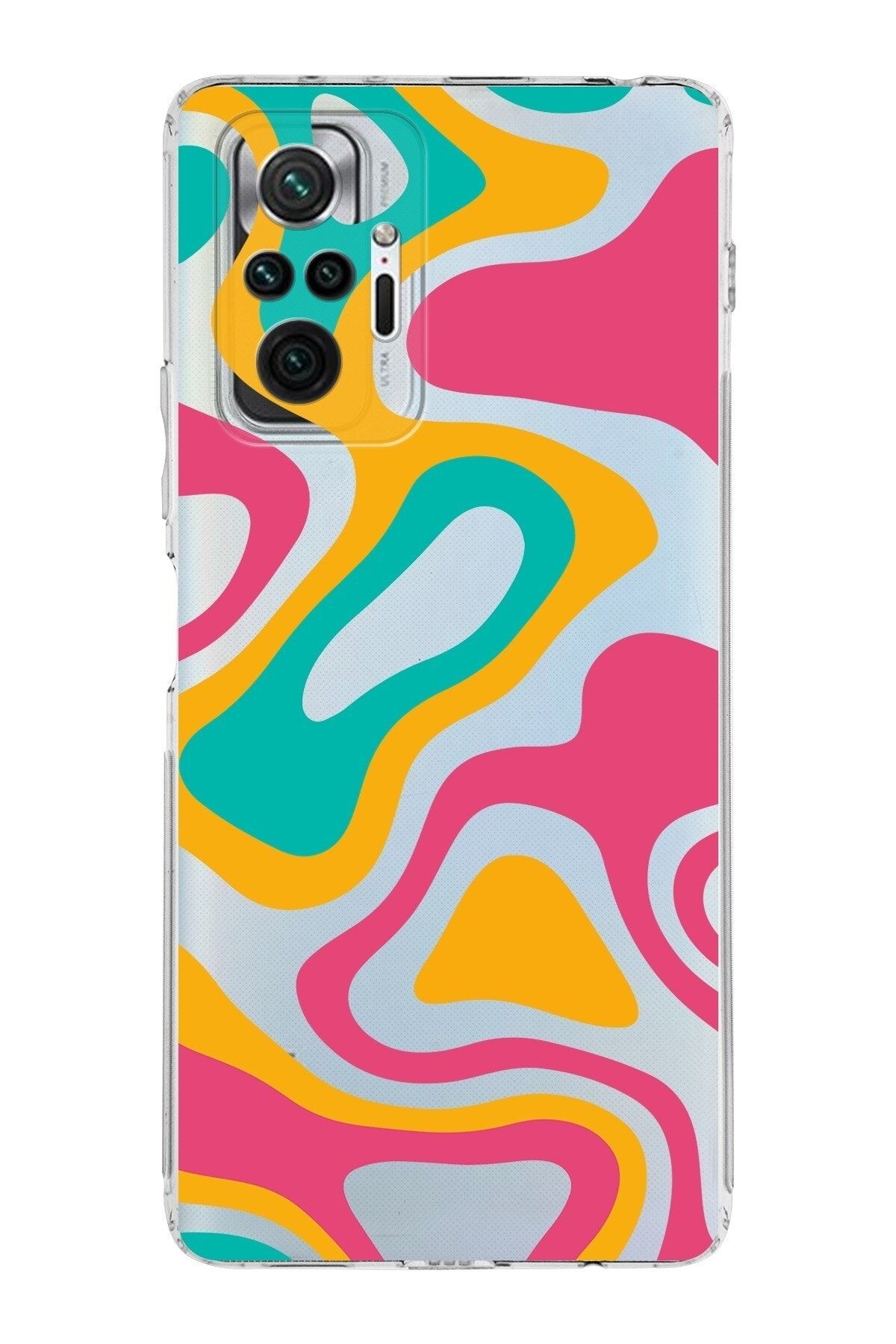 Xiaomi Redmi Note 10 Pro 4g Kamera Korumalı Kapak Renkli Desen Tasarımlı Şeffaf Kılıf