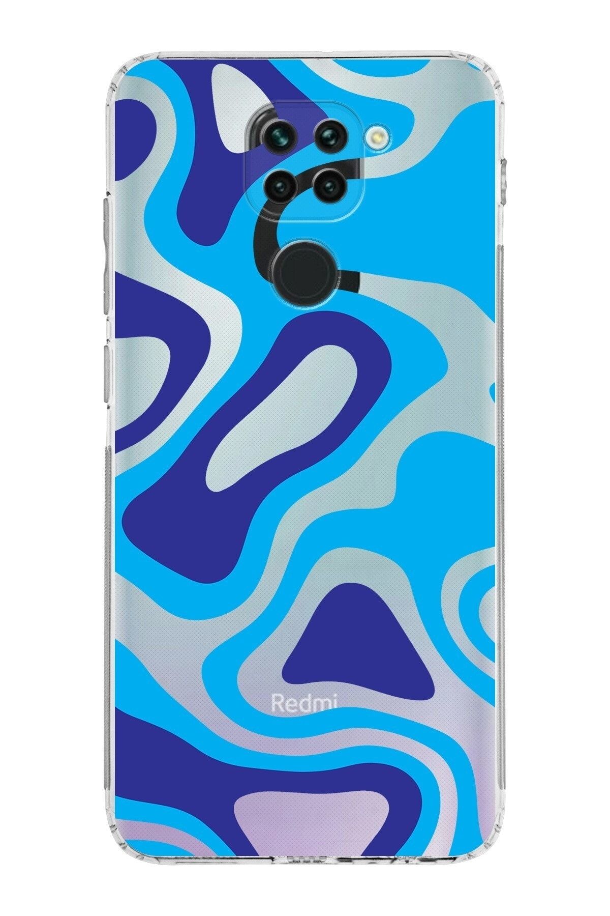 Xiaomi Redmi Note 9 Kamera Korumalı Kapak Renkli Desen Tasarımlı Şeffaf Kılıf