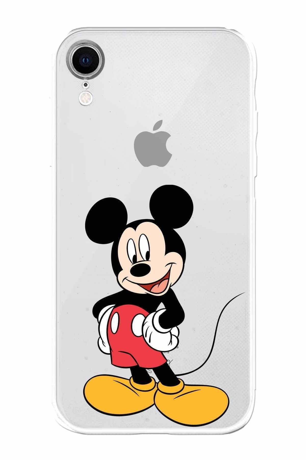 Apple Iphone Xr Uyumlu Kamera Korumalı Kapak Mickey Mouse Tasarımlışeffaf Kılıf