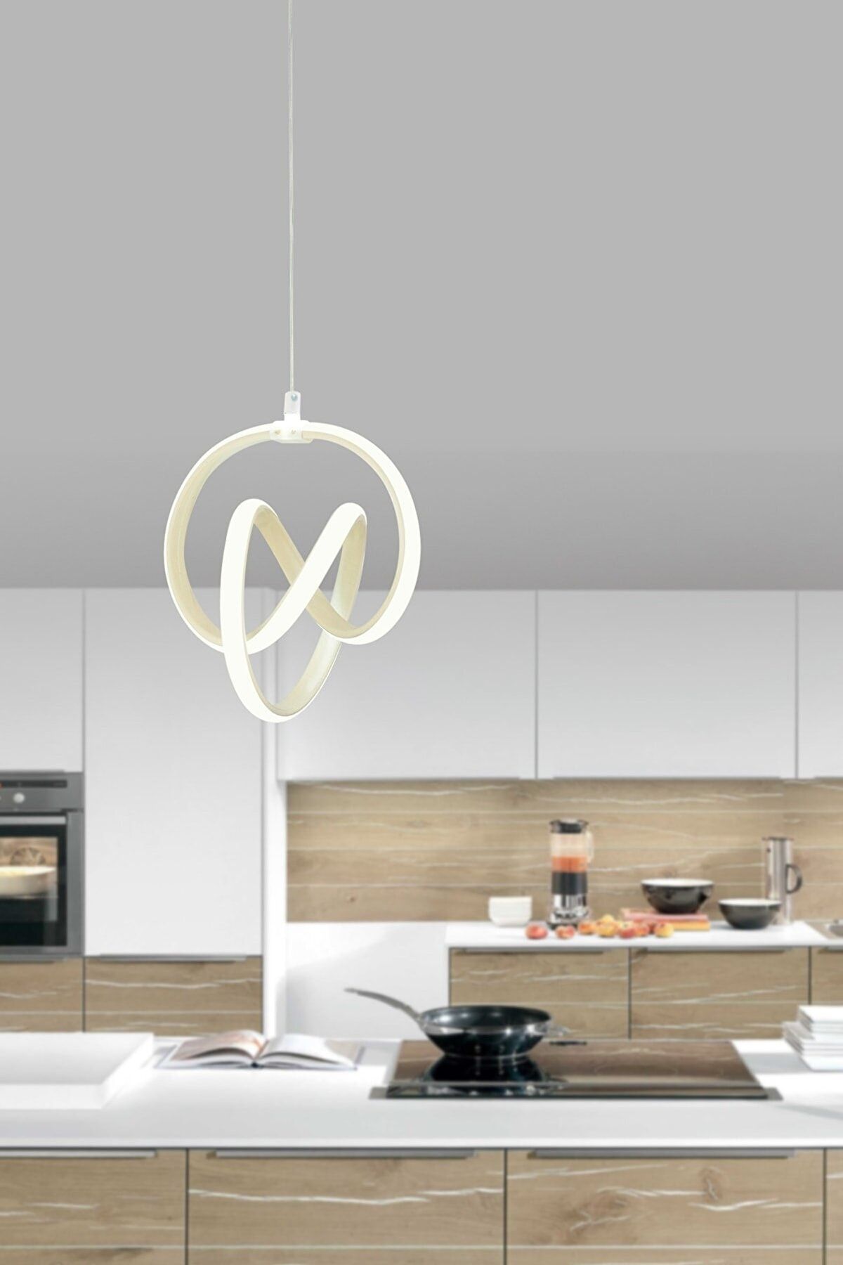 artı aydınlatma Modern Sarkıt Led Avize Salon Mutfak Oda Hol Beyaz