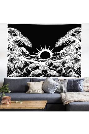 70 X 100 Cm Art - Katsushika Hokusai – The Great Wave Sun Duvar Halısı KDH017