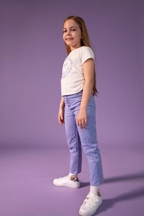 Kız Çocuk Straight Fit Gabardin Pantolon W9099A622SM