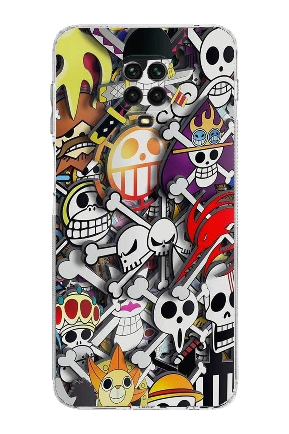 Xiaomi Redmi Note 9s Kamera Korumalı Kapak Anime Tasarımlı Şeffaf Kılıf