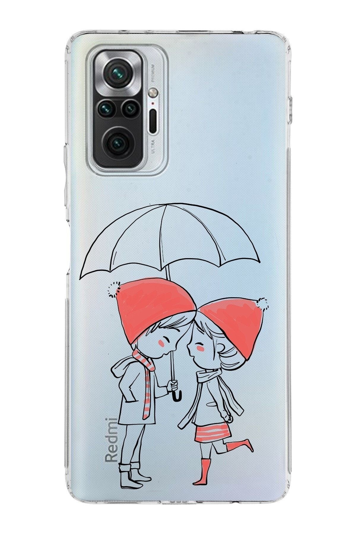 Xiaomi Redmi Note 10 Pro 4g Kamera Korumalı Kapak Aşk Tasarımlı Şeffaf Kılıf