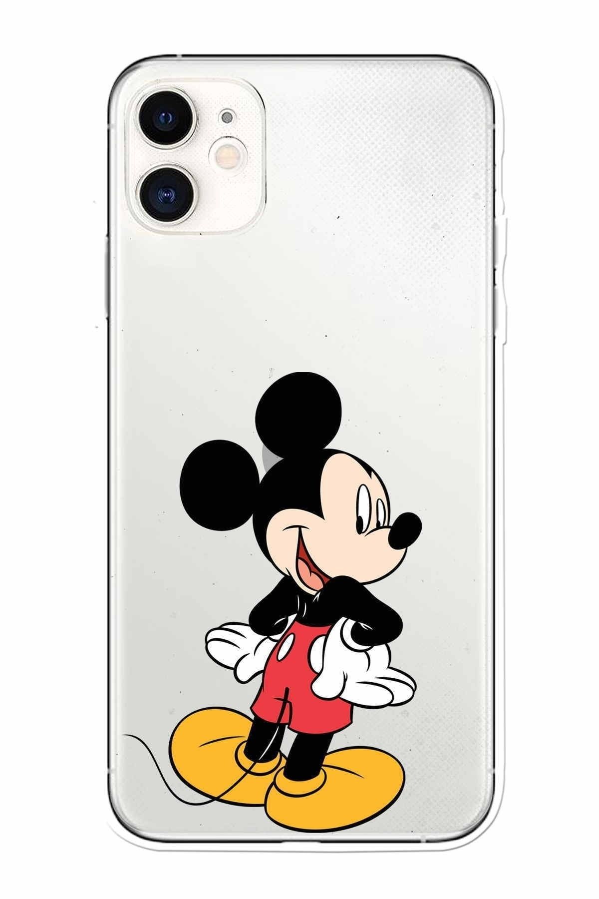 Apple Iphone 11 Uyumlu Kamera Korumalı Kapak Mickey Mouse Tasarımlışeffaf Kılıf