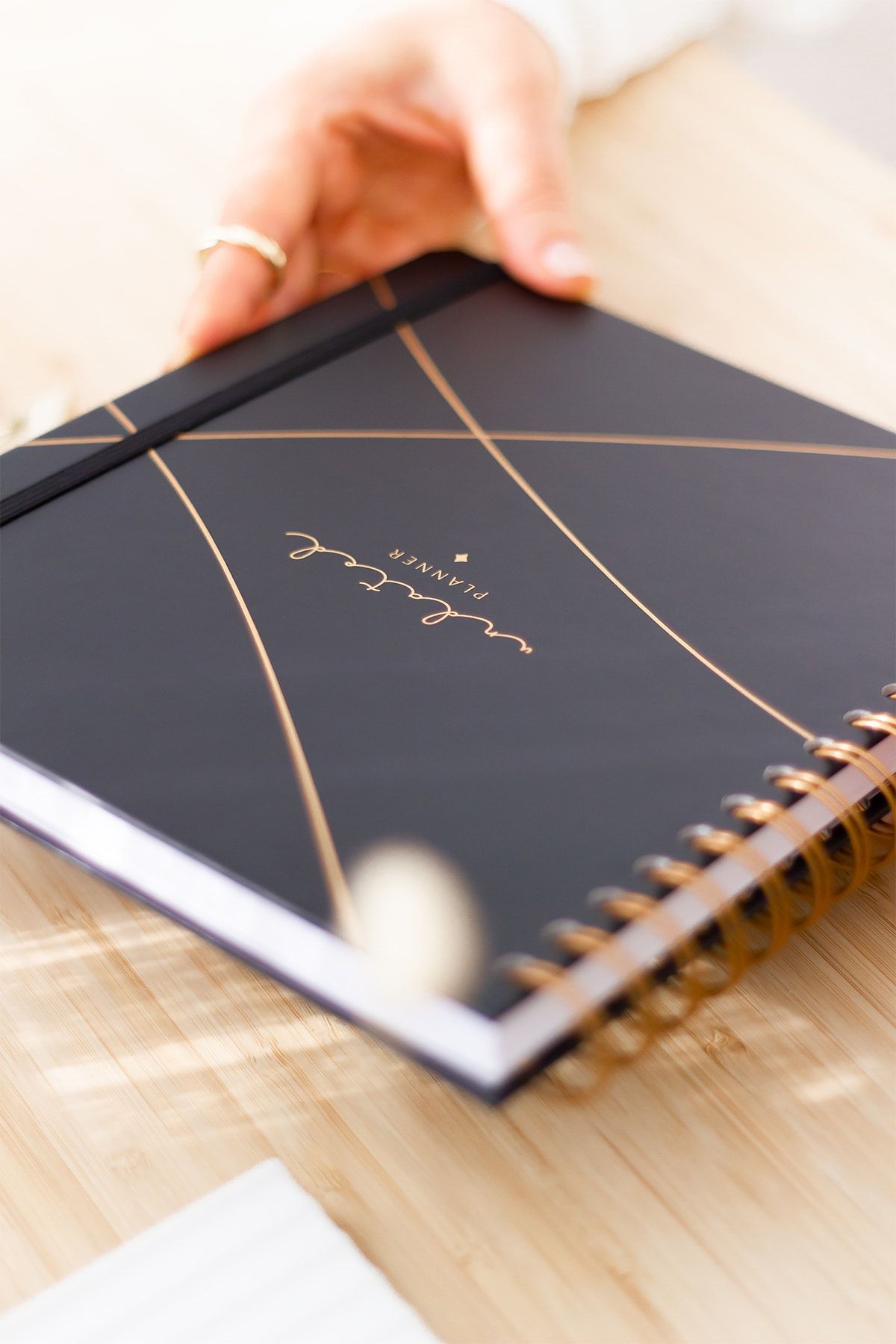 Matt Notebook-Indefinite Planner Square Agenda Black 2
