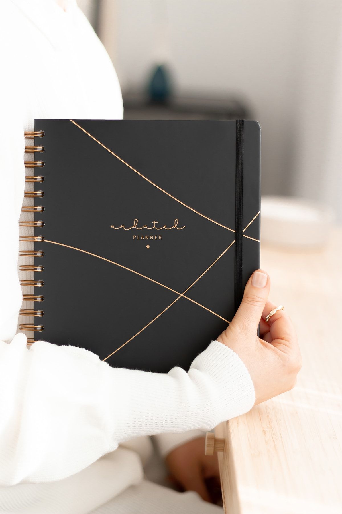 Matt Notebook-Indefinite Planner Square Agenda Black 3