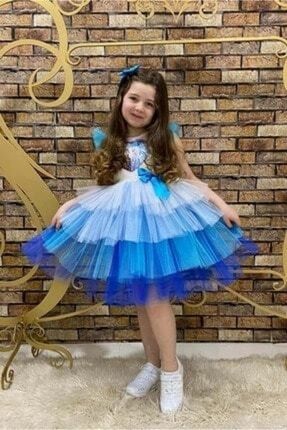Elsa Pul Payet Tütü Kız Çocuk Elbise GCKELBS02