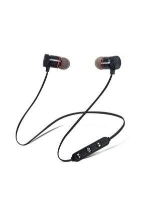 Siyah Pro Sport Kablosuz Mıknatıslı Mikrofonlu Bluetooth Kulaklık 0015