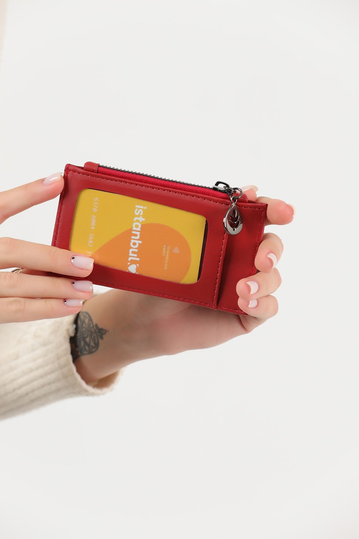کارت دار مردانه و زنانه یونیسکس 5 COMPASSED CARD HOUSE قرمز GÜLÇEM butik