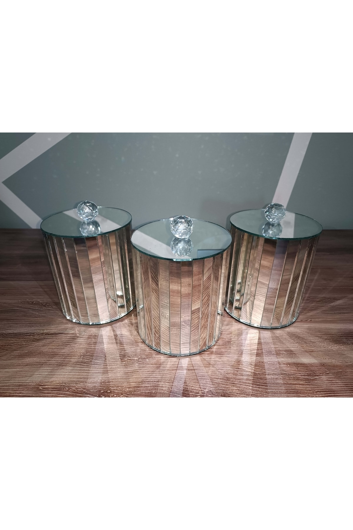 BeQ Home Dekoratif Çok Amaçlı Gümüş Aynalı Saklama Kutusu- Kabı