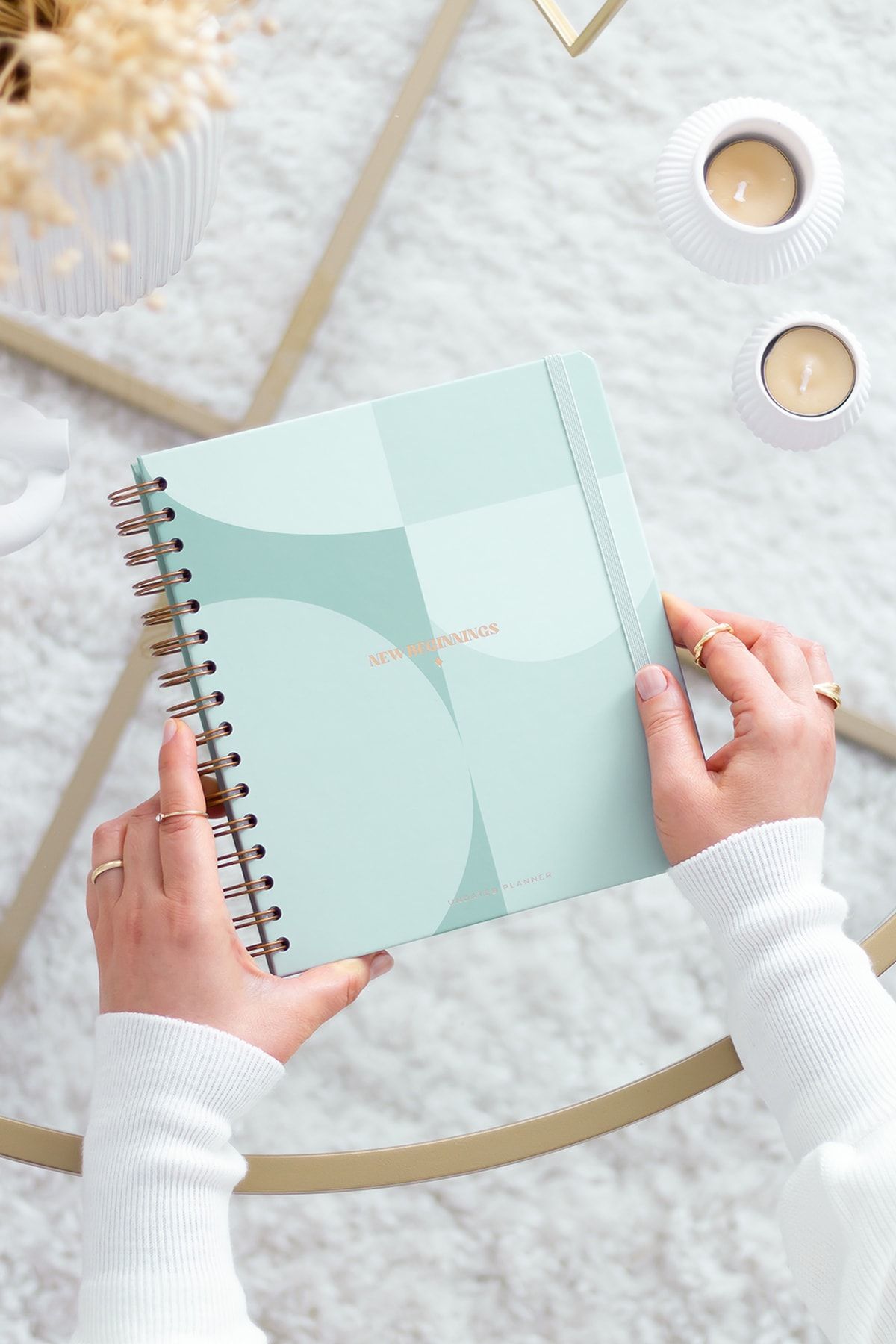 Matt Notebook-Πράσινο τετράγωνο αδιάλειπτο πρόγραμμα σχεδιασμού 2