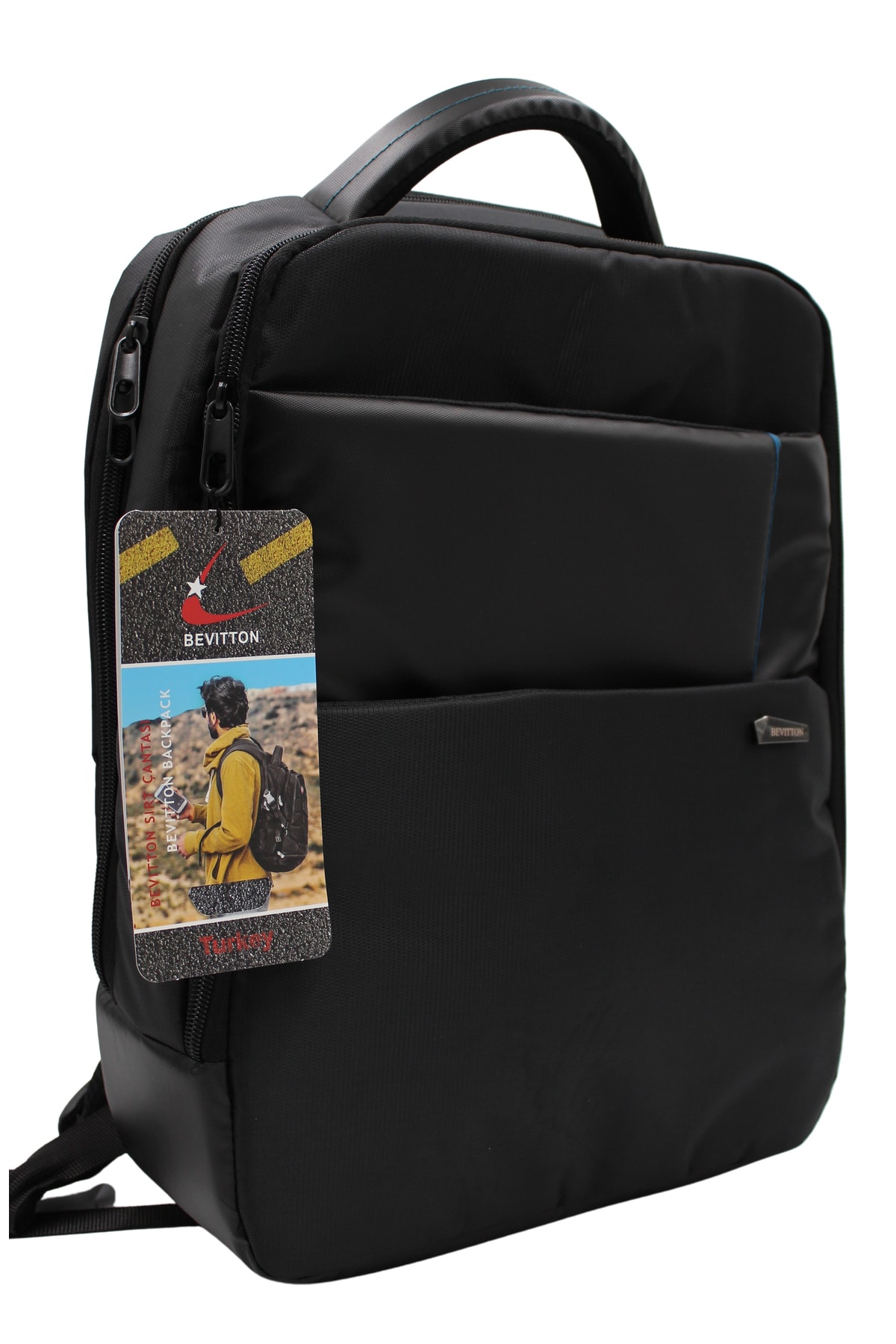 Black Laptop Backpack Against Multifunctional Impact 9005