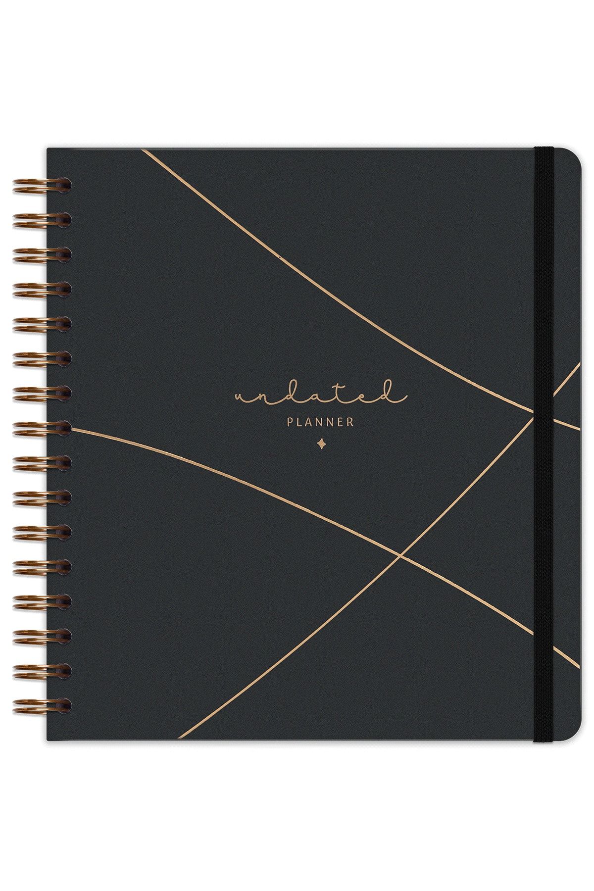 Matt Notebook-Indefinite Planner Square Agenda Black 4