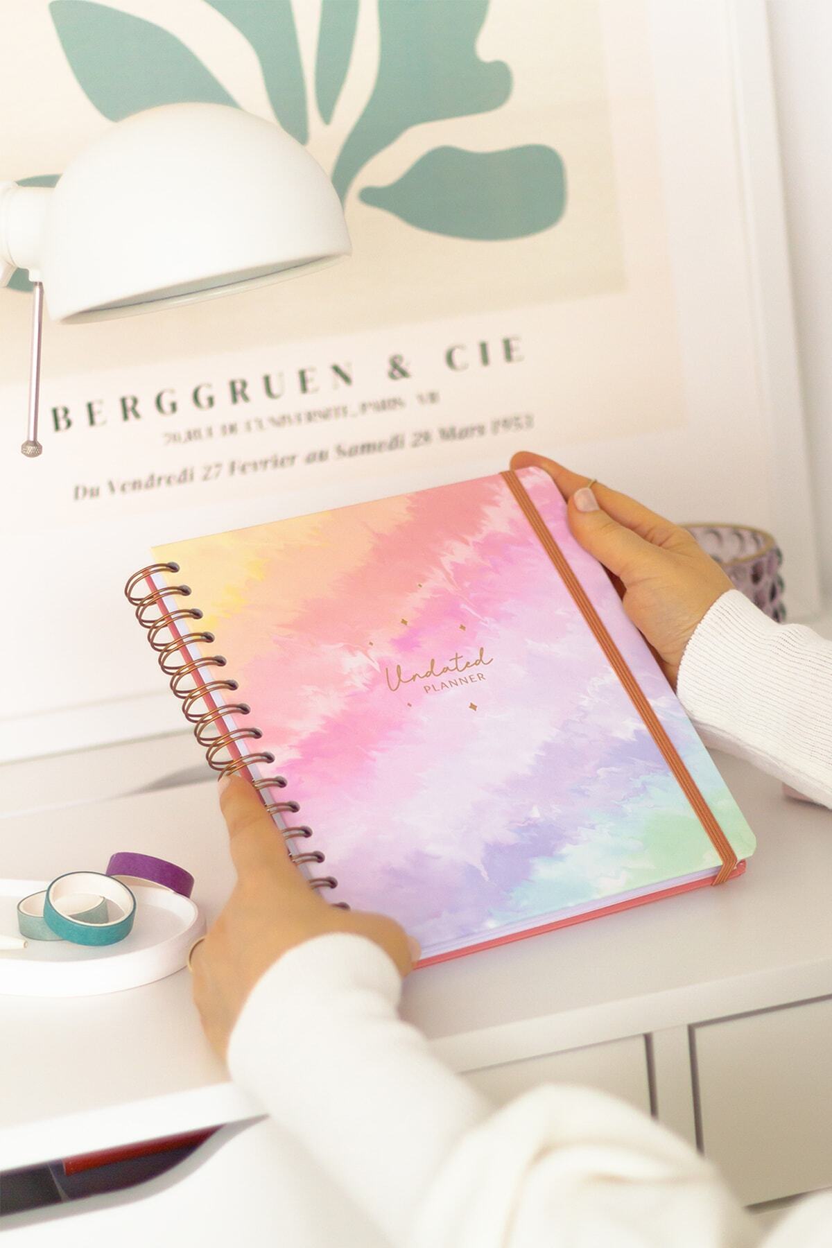 Matt Notebook-Indefinite Planner Square Agenda Rainbow 3