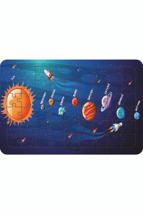 Güneş Sistemi 54 Parça Ahşap Çocuk Puzzle Yapboz Model 3 gvncckpzzl0599
