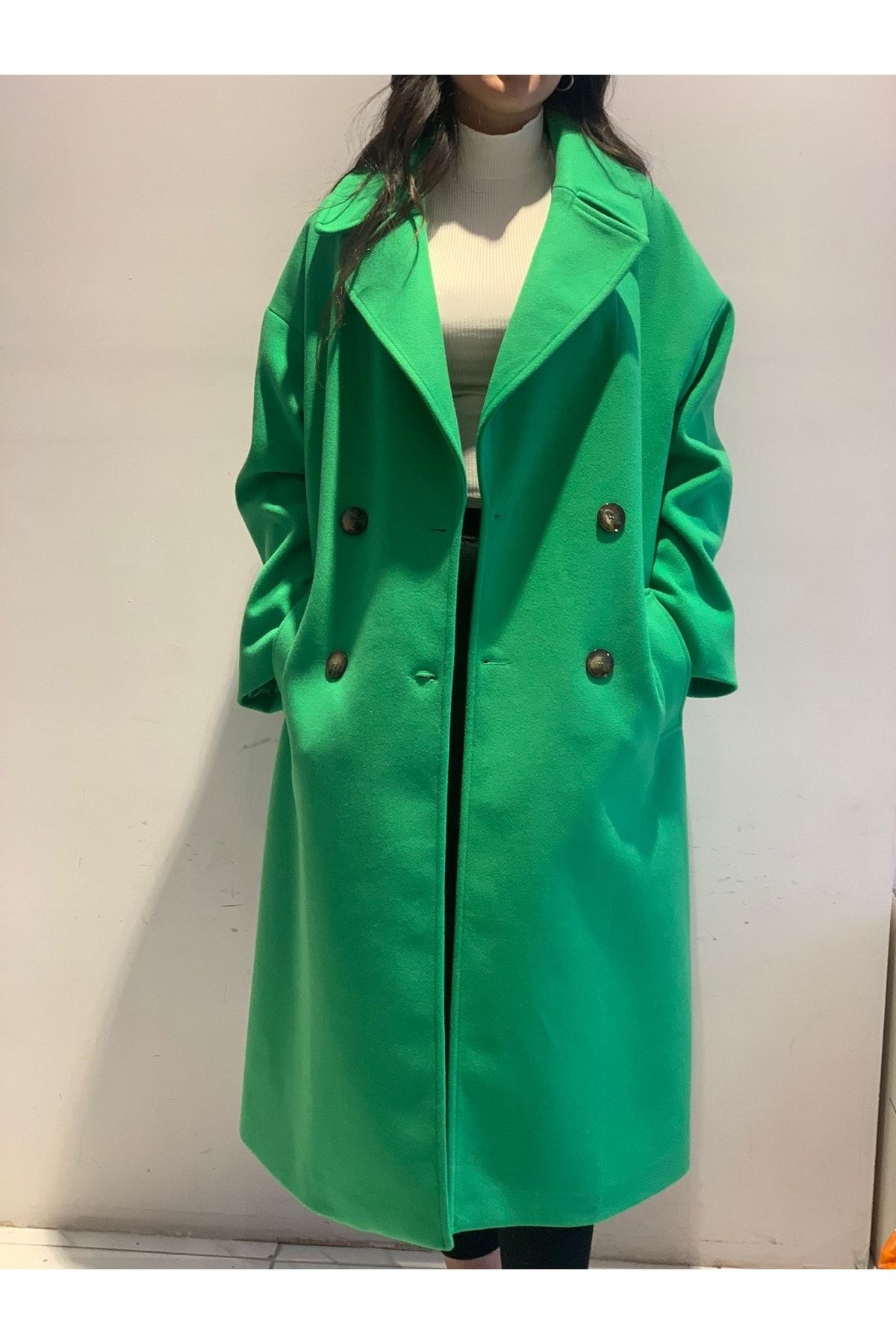Buttoned double discount breasted coat zara