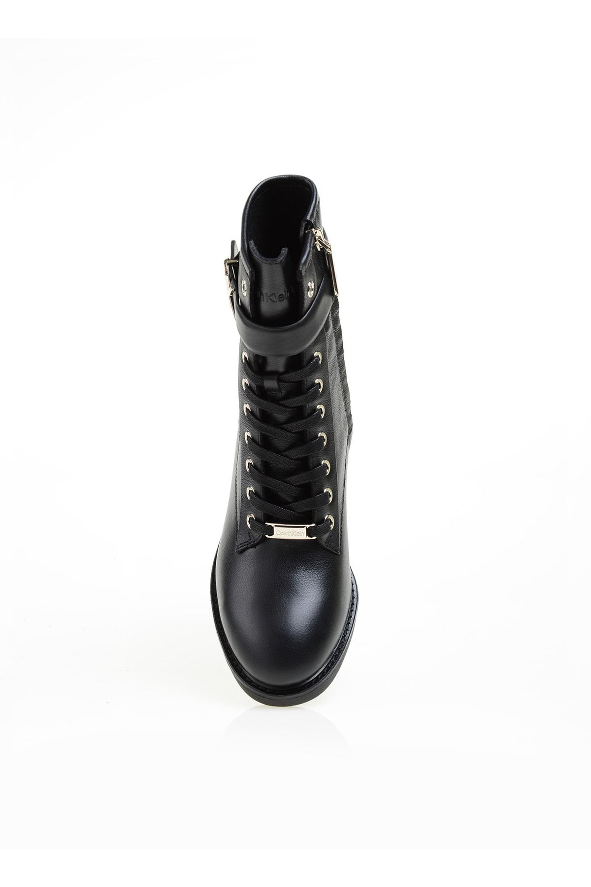 Calvin Klein-Kožené černé dámské boty Hw0hw01256bax 4