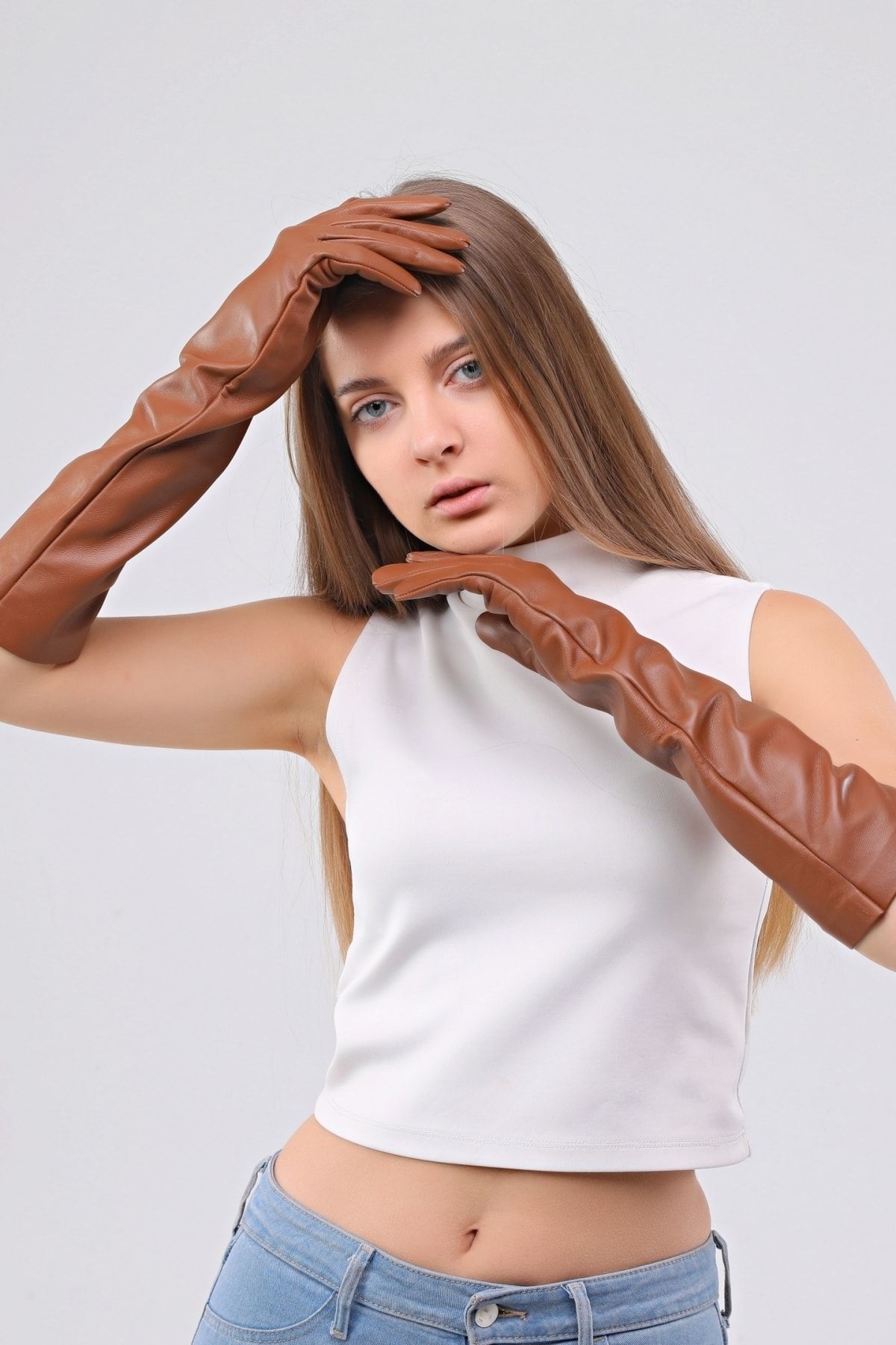 CE-YIL DERİ ÜRÜNLERİ-Mănuși lungi de damă din piele naturală 5