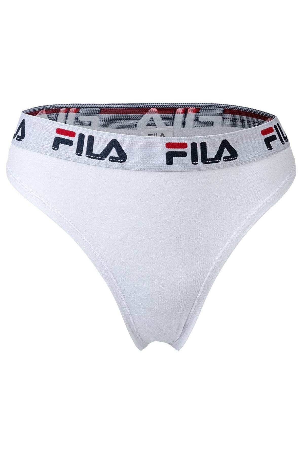 FILA-Damen String - Normal Bel, breiter Logo-Bund, Baumwolle, einfarbig 1