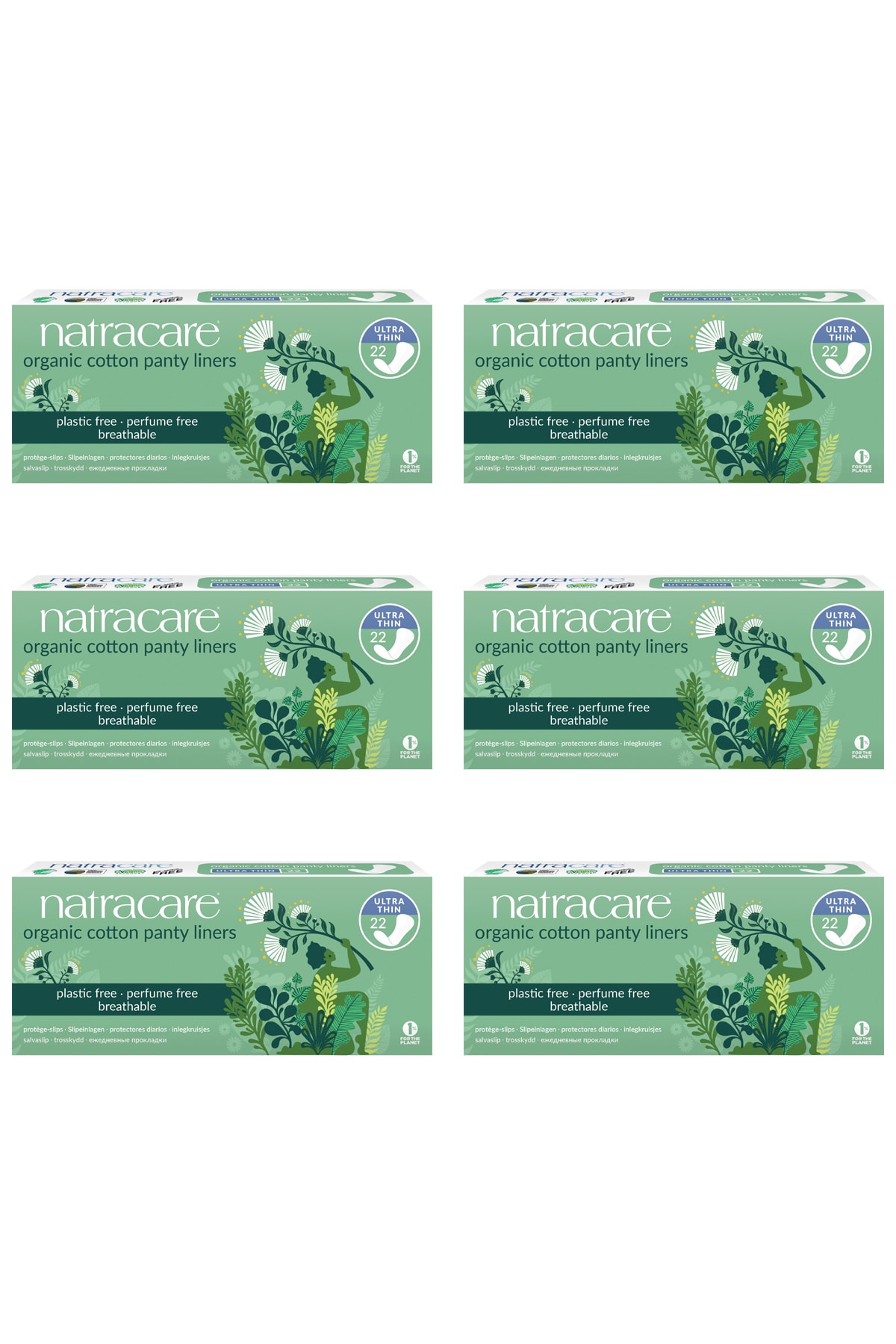 Natracare Organik Ve Doğal Günlük Ped Ultra Ince 6'lı Set - 132 Adet Ped