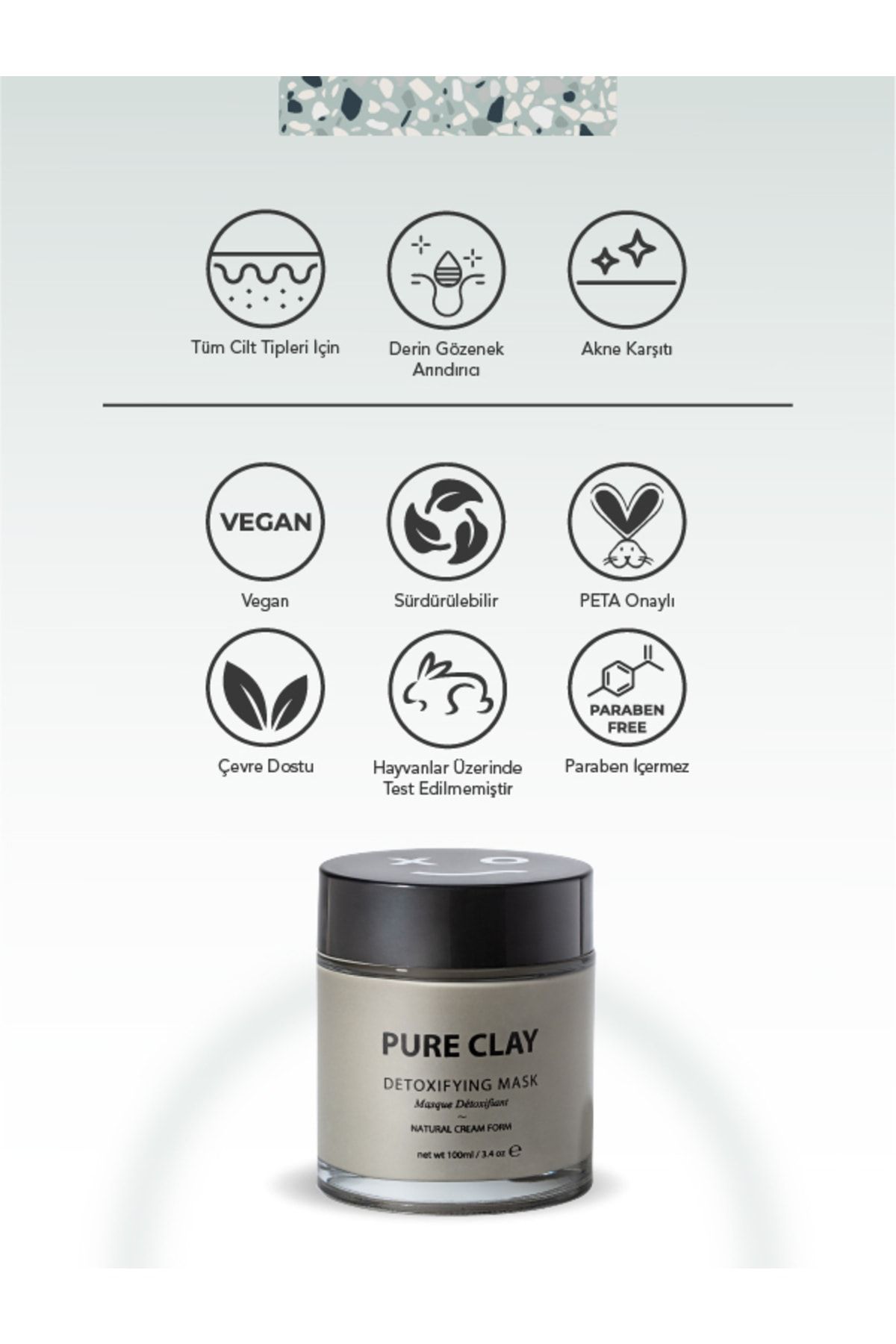 shy xo shine-Pure Clay| Purifying, Detoxifying, Nourishing and Anti-acne Effective Face Mask 100 Ml 4
