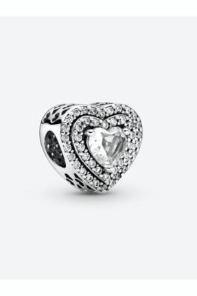 Işıltılı Seviyeli Kalp Büyüsü Gümüş Charm CHR799218C01DR