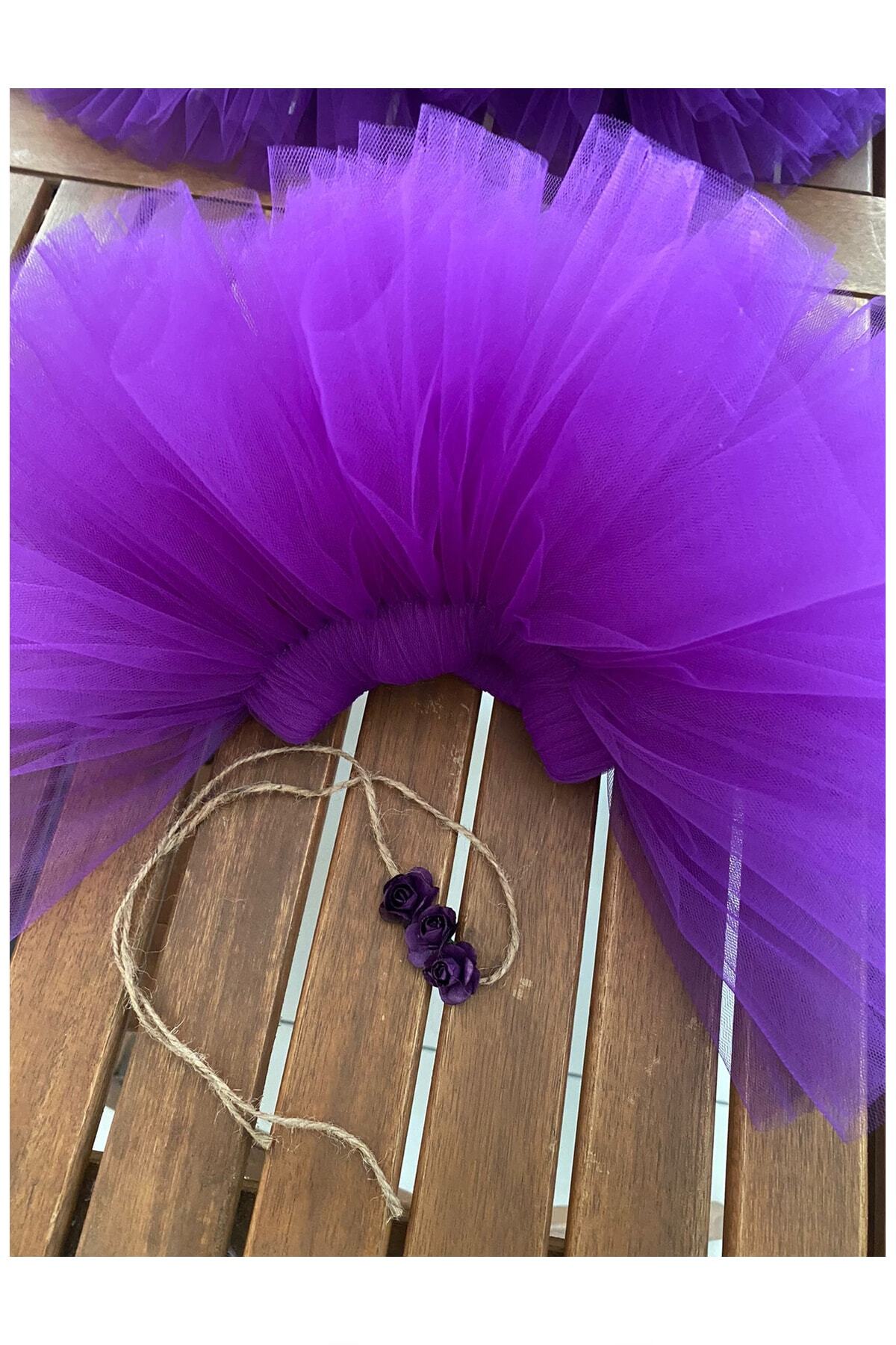 bba new trend Fotoğraf Çekimi Için Mor Yenidoğan Tütü Etek fotoğrafı 5 (önizleme)