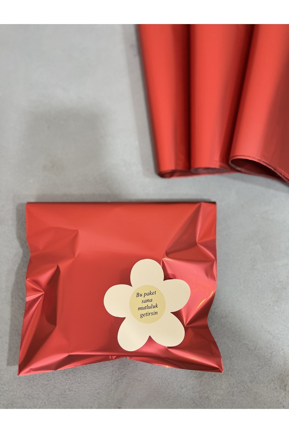 mey OFFICIAL Kırmızı Hediye Paketi 20*25 Cm 10 Lu