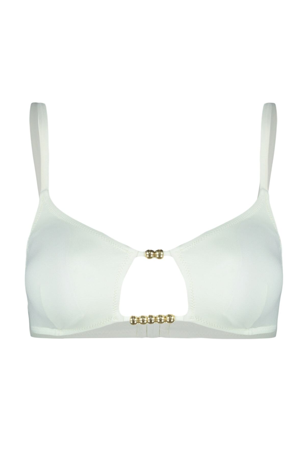 Trendyol Collection-Góra od bikini z koralikami w kolorze ecru TBESS23BU00150 7
