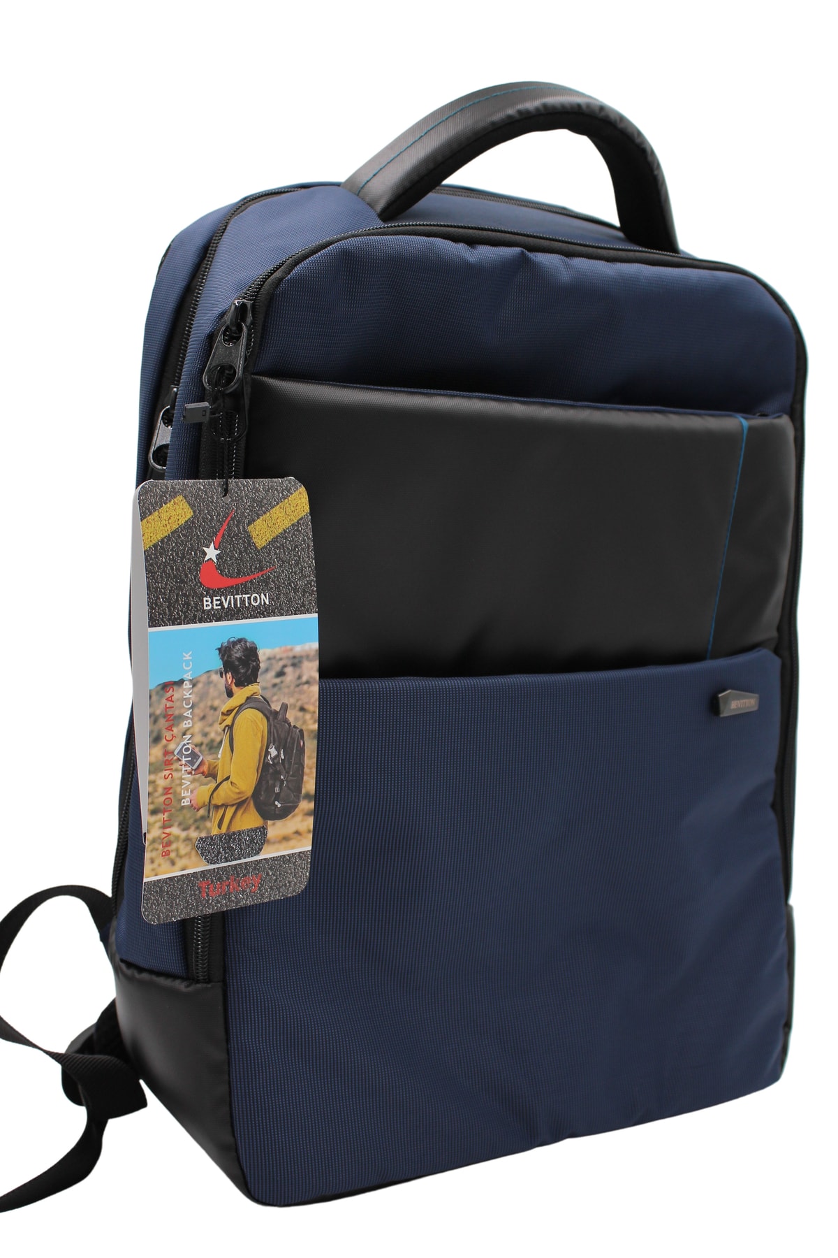 Navy Blue Laptop Backpack Against Multifunctional Impact 9005