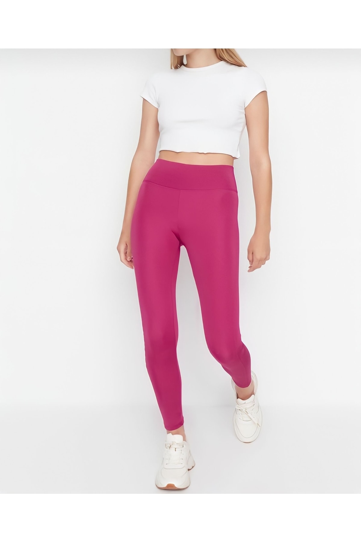 Fuchsia Gatherer High Waist Leggings