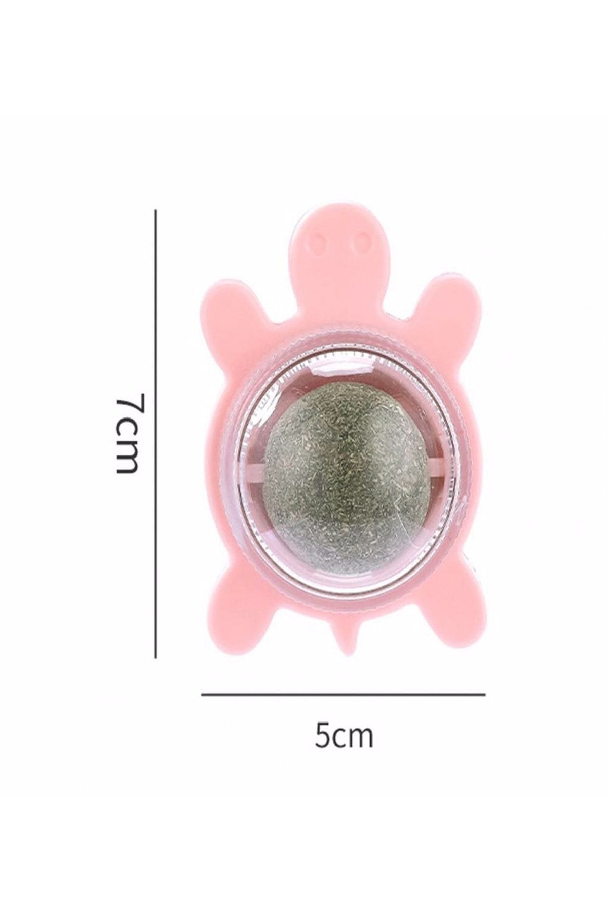 Özasya AVM-Natural Catnip Edible Catnip Herb Play Ball Turtle Toy Pink Color 5