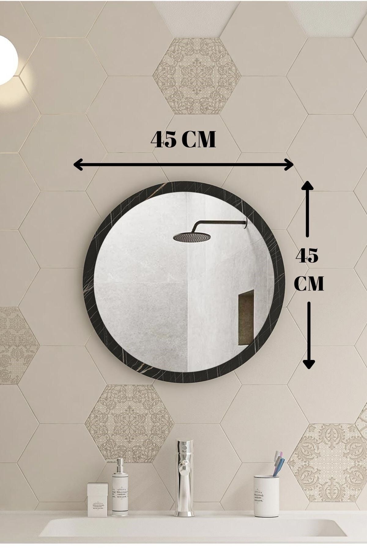 Resmo Rio Sonata 45cm Banyo Aynası Wc Antre Dresuar Konsol Duvar Salon  Mutfak Çocuk Yatak Odası Fiyatı, Yorumları - Trendyol
