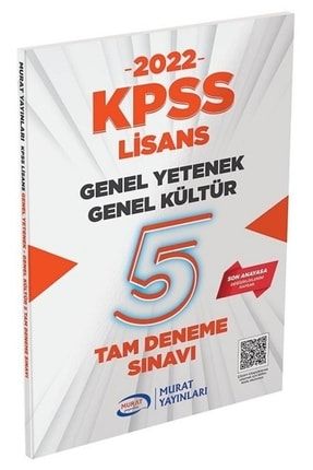 Süper Fiyat Murat 2022 Kpss Genel Yetenek Genel Kültür Lisans 5 Deneme Pdf Çözümlü 9786057816924