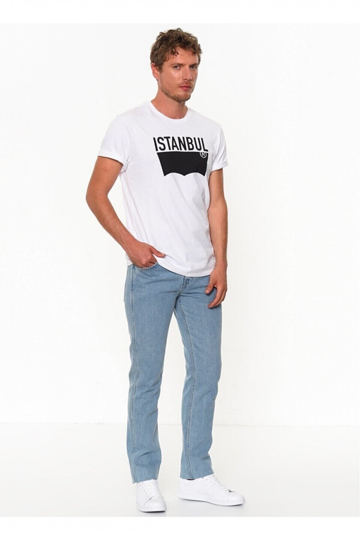 تی شرت لیوایز مردانه پنبه ای سفید  طرح دار Regular/رگولار    بیسیک Daily/روزانه | Levi's 21945-0017 - تصویر 2