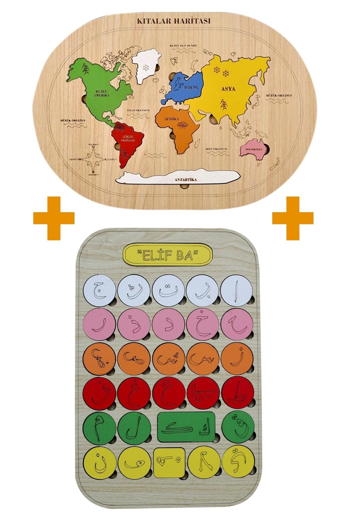 افزایش‌دهنده حافظه آموزشی، نقشه قاره‌ها و پیدا کردن آن‌ها، مجموعه ۲ عددی «تک ایلیفبا»، محصول دوگانه